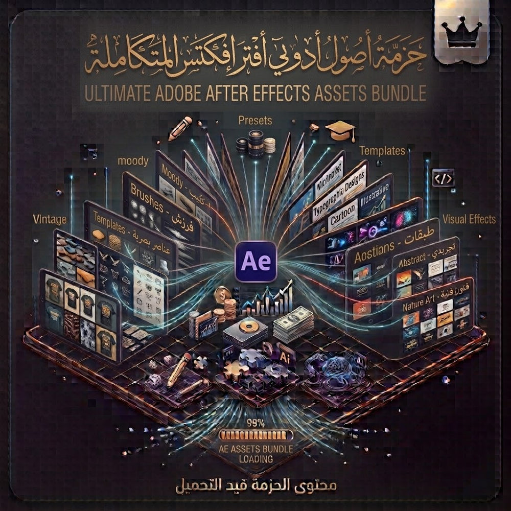 حزمة ملحقات أدوبي أفتر إفكتس (Adobe After Effects Assets) – احترافية الموشن جرافيك والمؤثرات