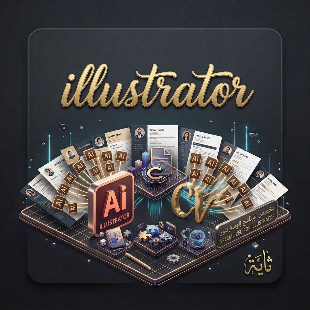 حزمة قوالب السيرة الذاتية الاحترافية خاصة ببرنامج illustrator – جاهزة للتعديل (Resume Templates)