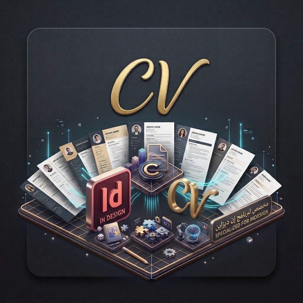 حزمة قوالب السيرة الذاتية الاحترافية خاصة ببرنامج InDesign – جاهزة للتعديل (Resume Templates)