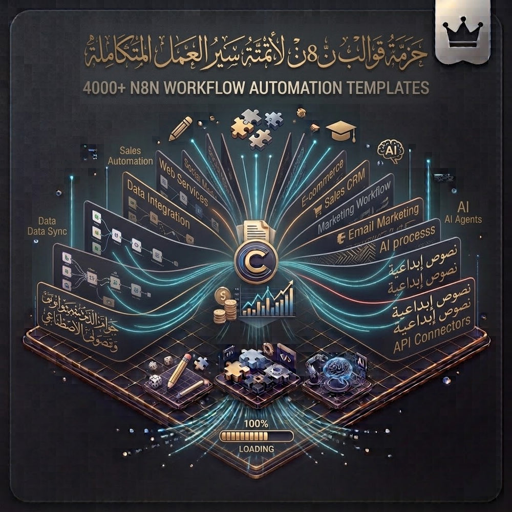 حزمة أتمتة سير العمل الشاملة (4000+ N8N Workflow Templates) – لإنجاز المهام بذكاء