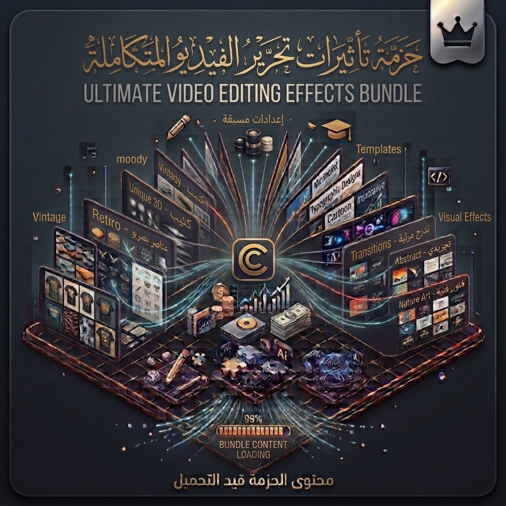 حزمة مؤثرات المونتاج الاحترافية (Video Editing Effects) – لمسات سينمائية تأسر المشاهدين