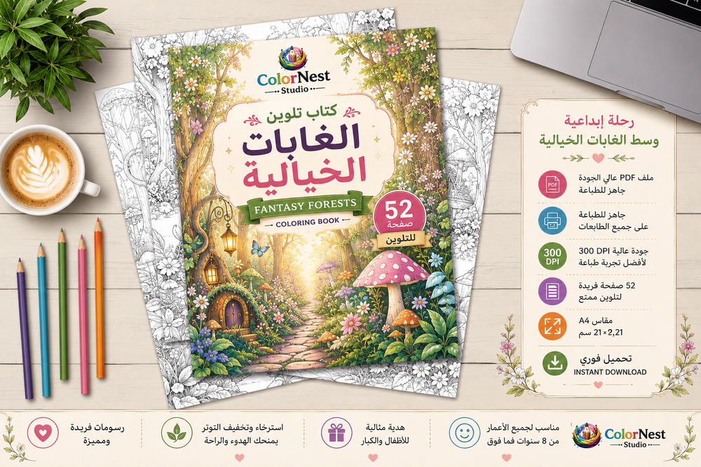كتاب تلوين الغابات الخيالية 3