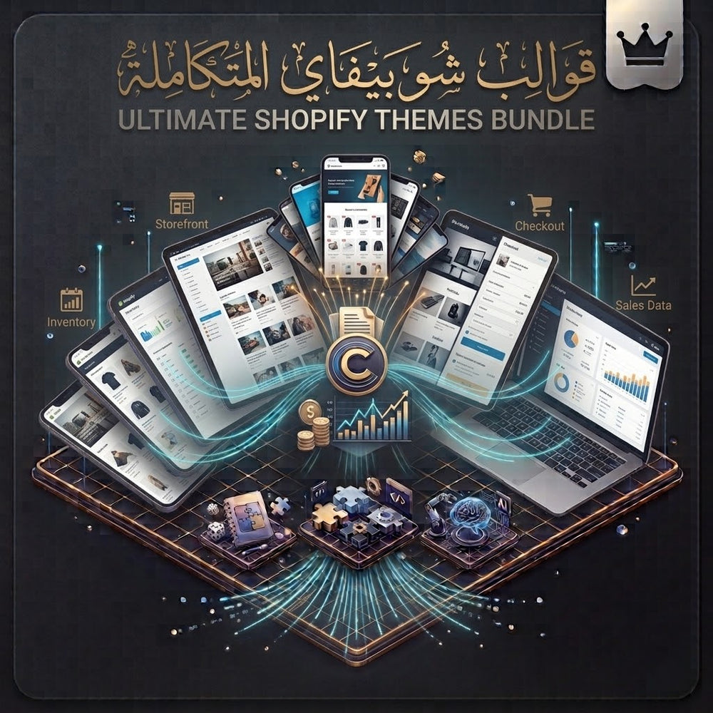 حزمة قوالب Shopify الاحترافية - ضاعف مبيعات متجرك